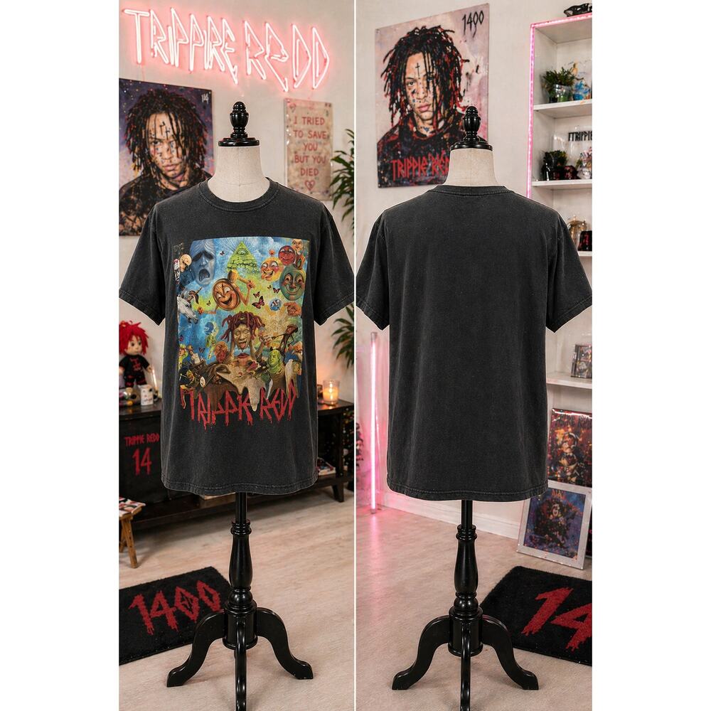 Trippie Redd Graphic Tee Black Album Art Shirt Medium